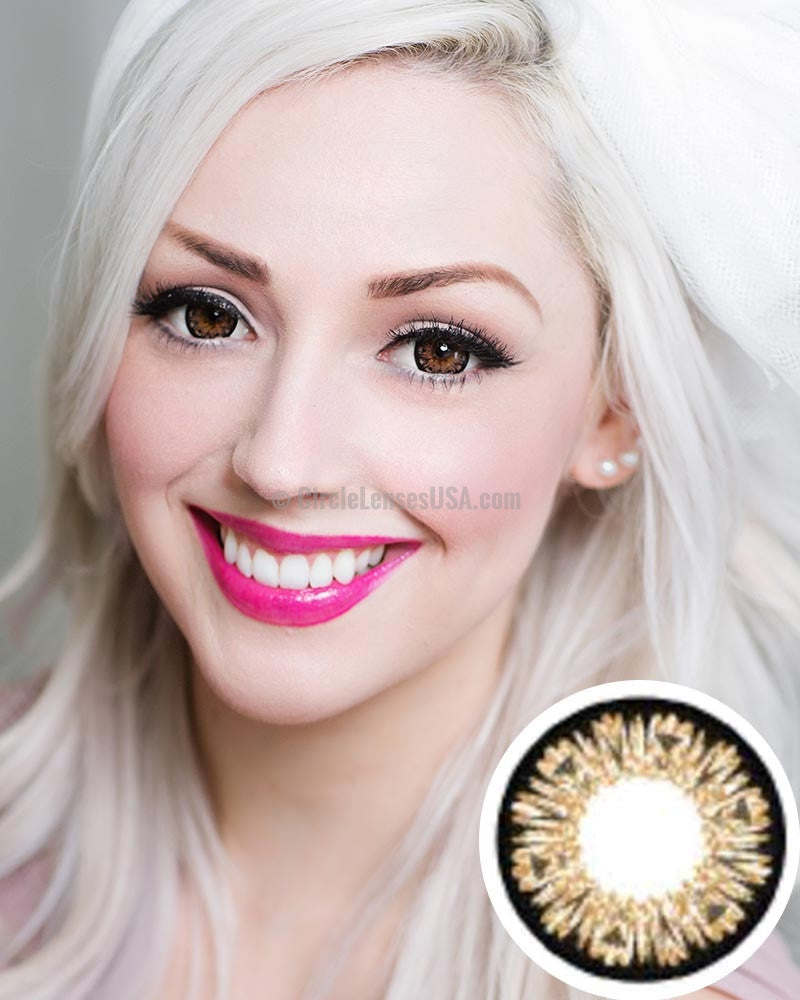 GEO Xtra Diamond Brown Circle Lens WTA04 - CircleLensesUSA.com