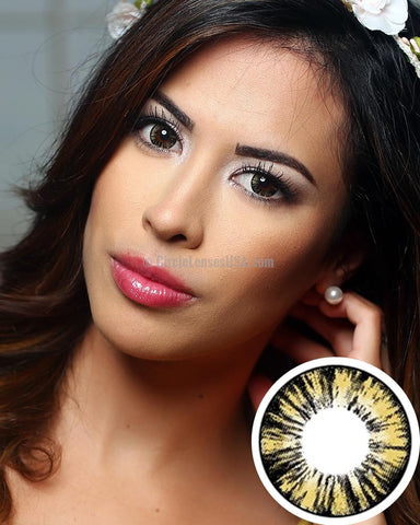 Geo Xtra Brown 2 Tone Circle Lens WTB64 - CircleLensesUSA.com