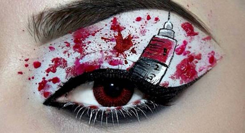 Blood Shot Halloween eye makeup