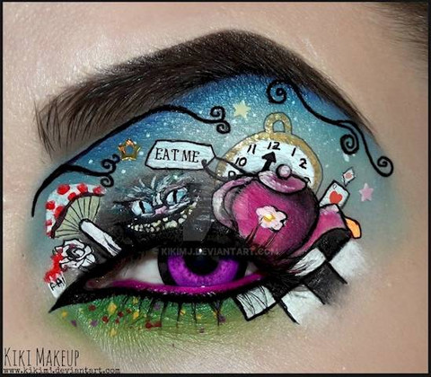 The Mad Hatter Halloween eye makeup