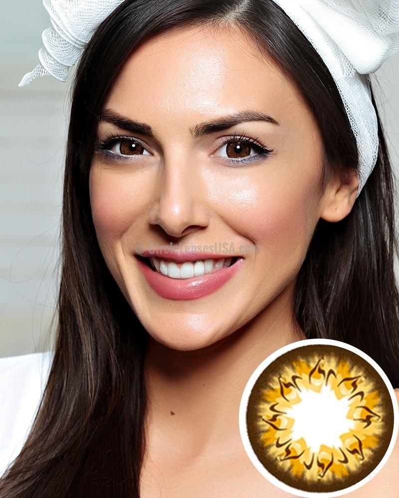 GEO Mimi Cafe Latte Brown WMM506 - CircleLensesUSA.com