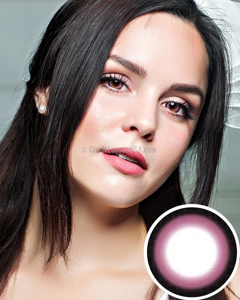 Geo Xtra Sakura Pink 2 Tone Circle Lens WIA27 - CircleLensesUSA.com