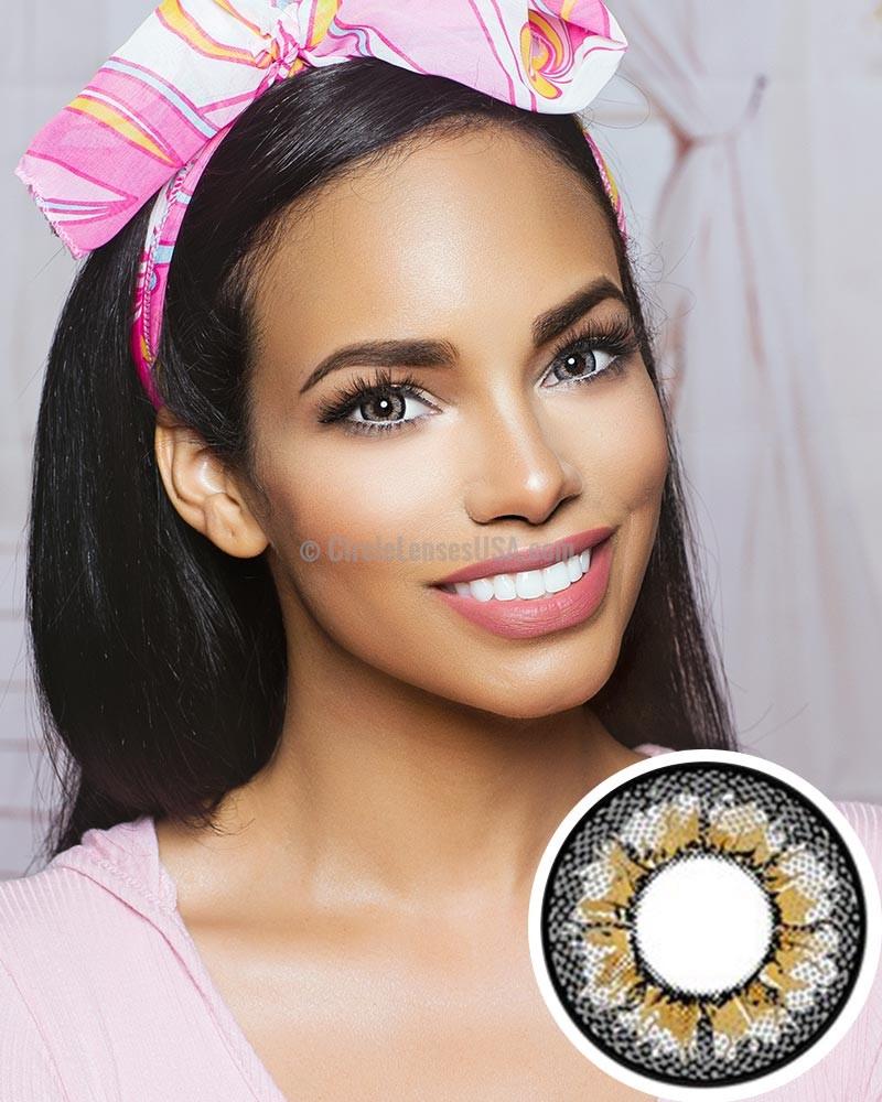 GEO Mimi Cafe Waffle Grey WMM505 - CircleLensesUSA.com