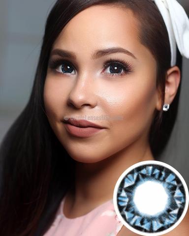 Geo Xtra Diamond Blue 2 Tone Circle Lens WTB32 - CircleLensesUSA.com