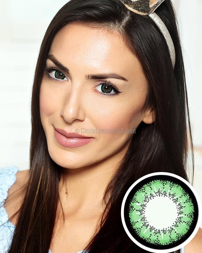 Geo Super Angel Green Circle Lens XCM213 - CircleLensesUSA.com