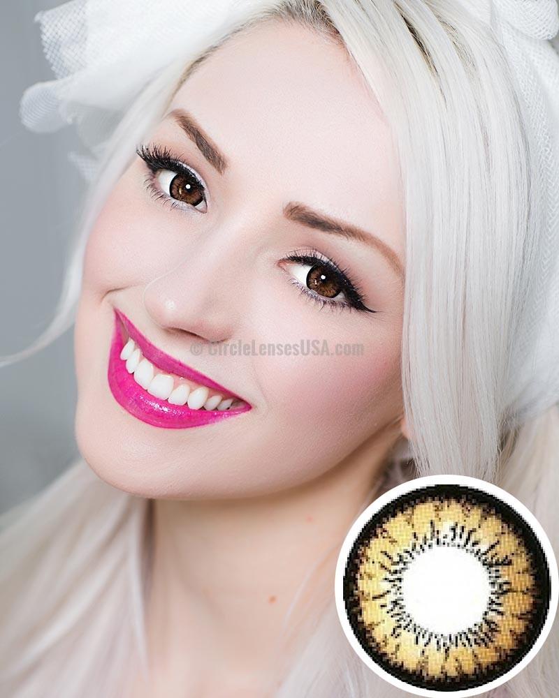 Geo Super Angel Brown Circle Lens XCM214 - CircleLensesUSA.com