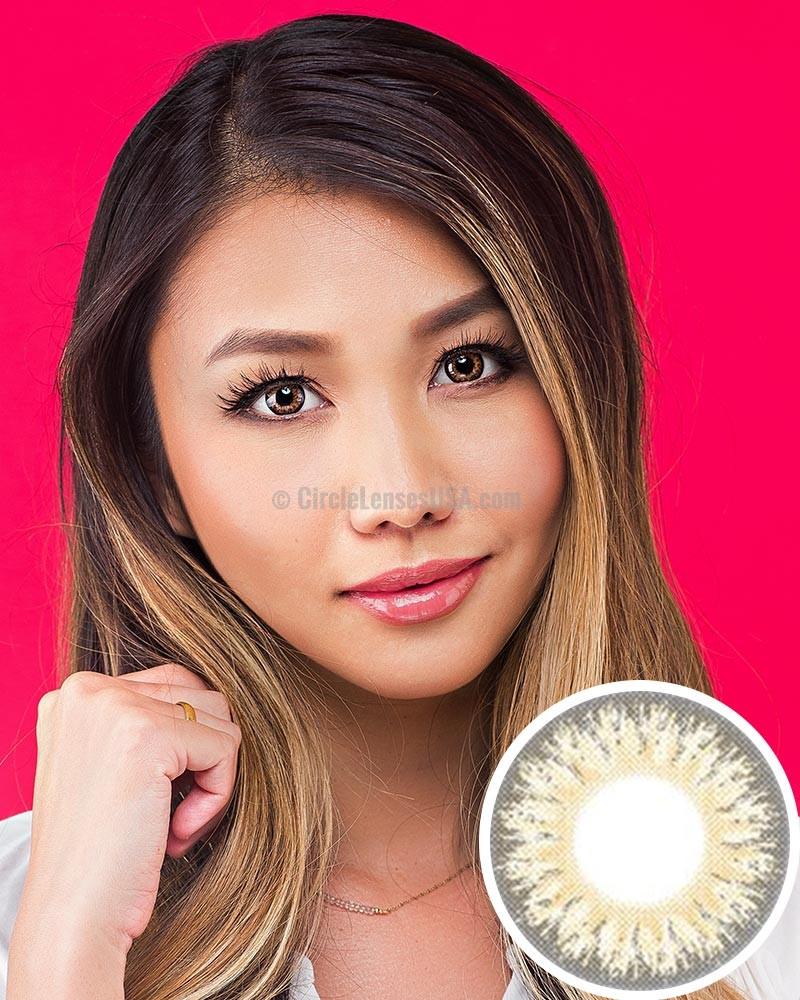 Geo Eyescream Vanilla Brown Circle Lens XMU-A14 - CircleLensesUSA.com
